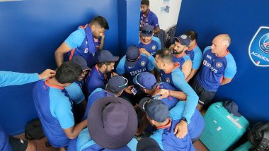 CWG 2022: India Men’s Cricket Team Players Watch Women Counterparts Compete in Thrilling Gold Medal Match Against Australia (See Pic)